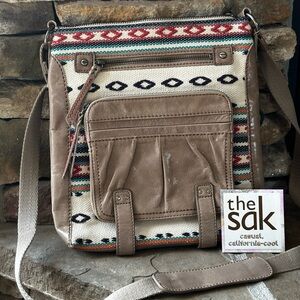The Sak Shiitake Loom Iris Crossbody Canvas Shoulder Bag